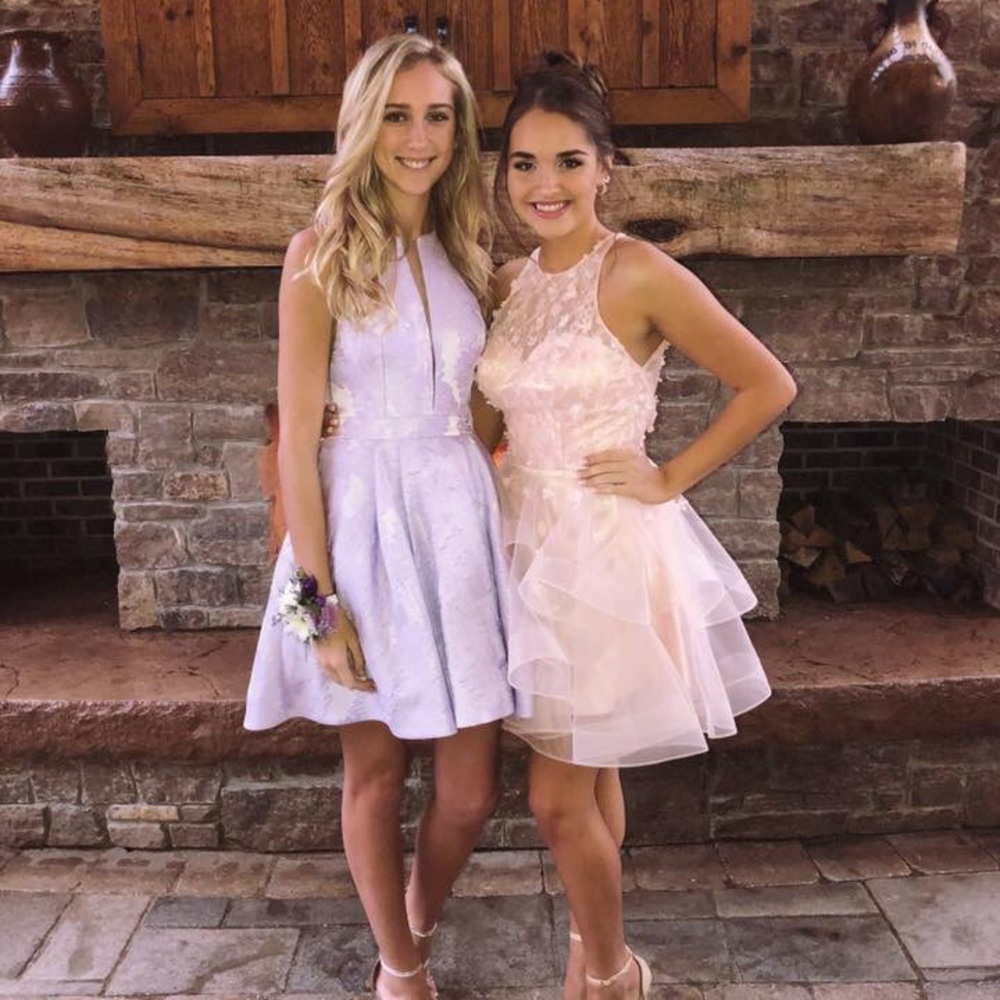 Sherri Hill Lilac Formal Dress. - Picture 2 of 7